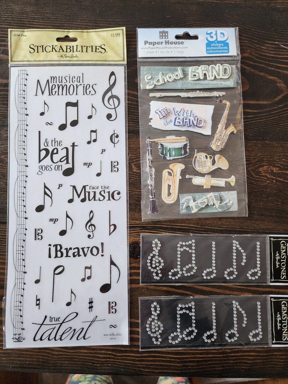 Paper House SCHOOL BAND 3D Stickers Lot Scrapbooking Cards 2007 NEW Music #2